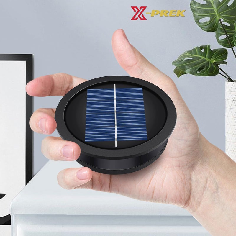 X-PREK 2 Pack Replacement Solar Light Parts(Top Size 2.76 inches, Bottom Size 2.36 inches),7 Lumens Warm White LED Light Bulbs Waterproof Solar Light Replacement Top - Image 3